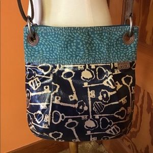 Fossil key-per bright keys crossbody purse
